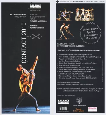 „Contact 2010“ - Benefizveranstaltung für das Ballett Augsburg Bild: „Contact 2010“ - Benefizveranstaltung für das Ballett Augsburg
