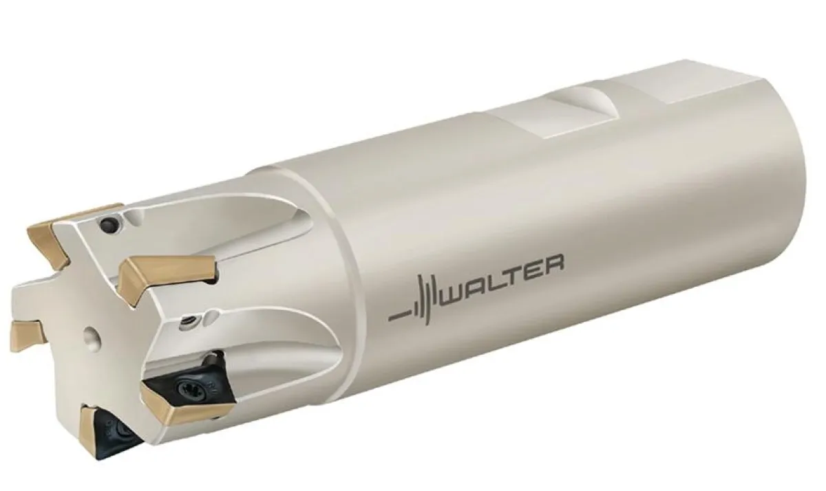 Der Eckfräser F4042R von Walter ist die besonders stabile Variante des bewährten F4042 für den Durchmesserbereich 16-32 mm. Das Werkzeug eignet sich hervorragend für ISO-S- und ISO-M-Werkstoffe.
