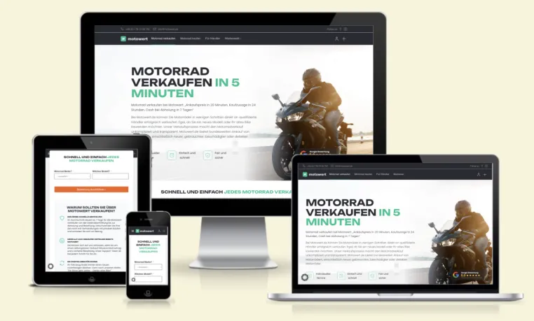 Bild: Motowert.de als beste Plattform für den Motorradverkauf ausgezeichnet