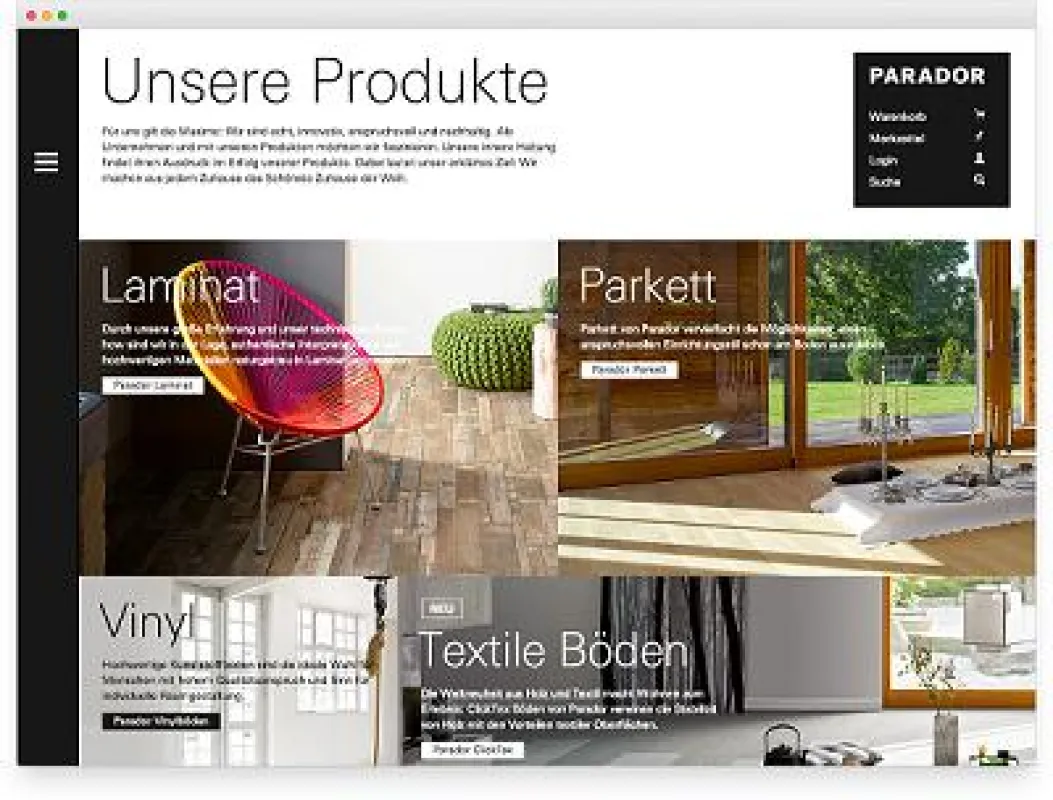 Parador Online-Shop