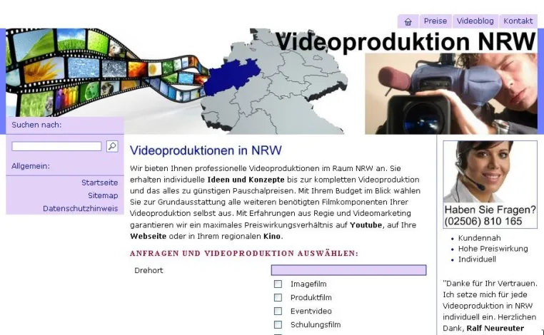 Hilfe für Produkteinführungen durch Videoproduktionen für NRW Bild: Hilfe für Produkteinführungen durch Videoproduktionen für NRW