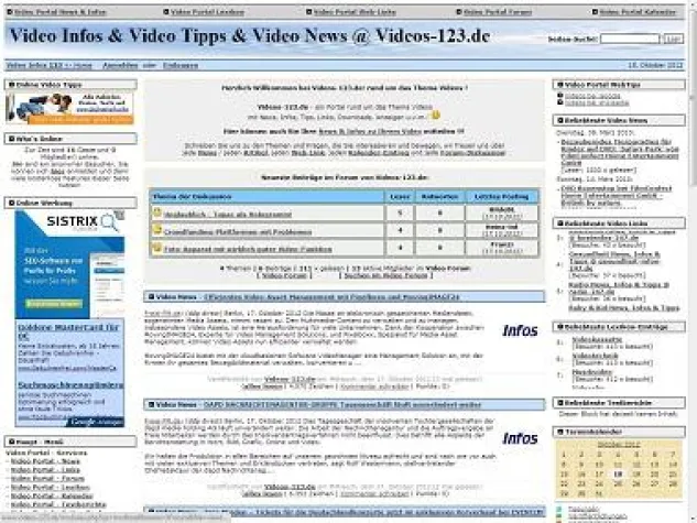 Bild: Erfolgreicher Relaunch: Video Portal Videos-123.de nun auch mit Forum