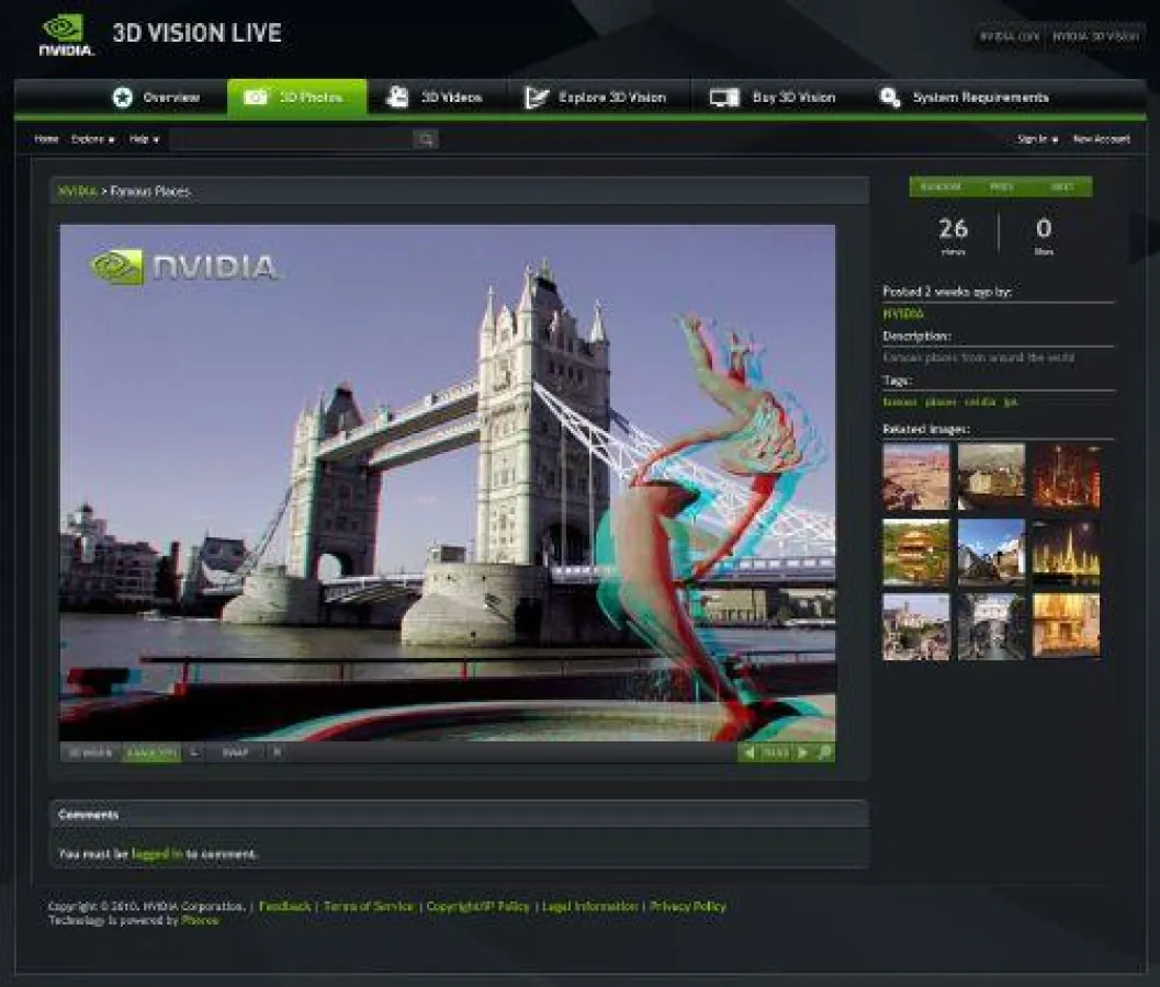 Screenshot anaglyphische Darstellung mit NVIDIA 3D Vision (Quelle: NVIDIA)