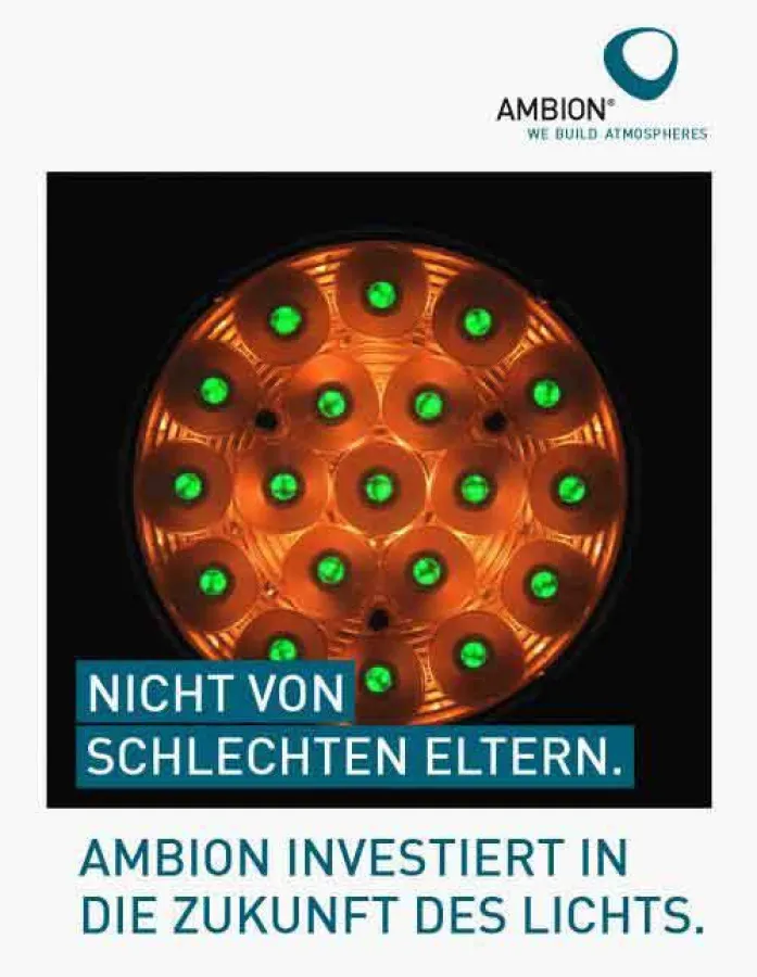 AMBION investiert in die Zukunft des Lichts (Foto: AMBION, frei zur Veröffentlichung bei Namensnennu