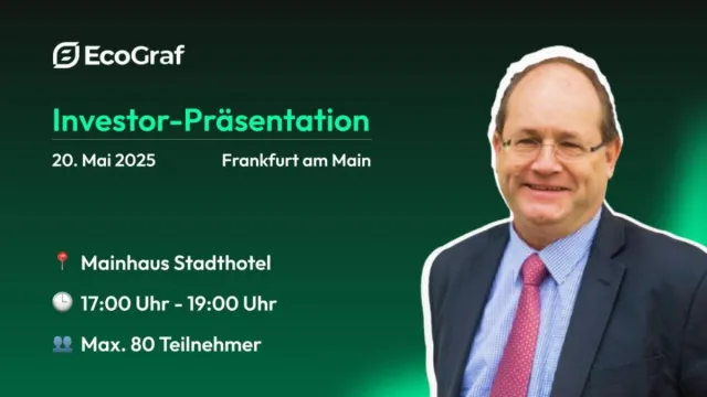 Bild: Exklusives Investoren-Event: Treffen Sie EcoGraf-Geschäftsführer Andrew Spinks live in Frankfurt
