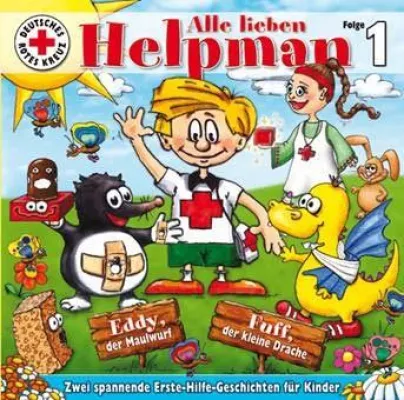 Die erste Hörspiel-CD mit Erste-Hilfe-Tipps für Kinder von DRK-Botschafter Uwe Hübner Bild: Die erste Hörspiel-CD mit Erste-Hilfe-Tipps für Kinder von DRK-Botschafter Uwe Hübner