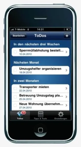 Bild: „Mein Umzug“: ImmobilienScout24 bringt mobilen Umzugsplaner auf das iPhone