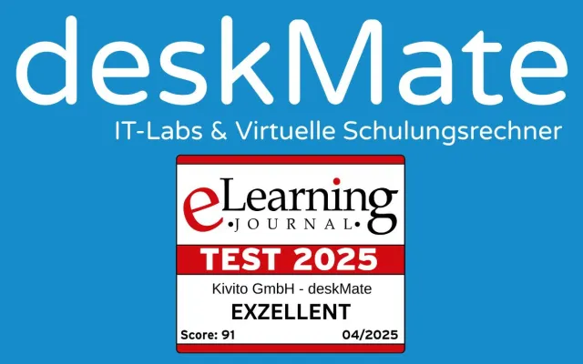 Bild: eLearning Journal bewertet deskMate mit 'Exzellent' - Bestnote für virtuelle IT-Labs und Schulungsrechner