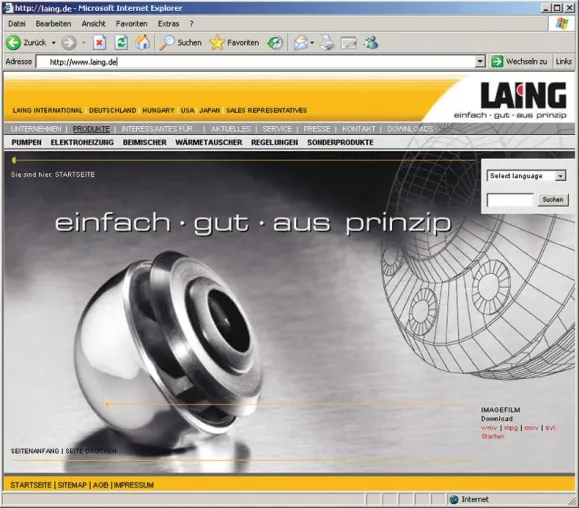 Pumpenspezialist Laing mit neuer Internetseite Bild: Pumpenspezialist Laing mit neuer Internetseite