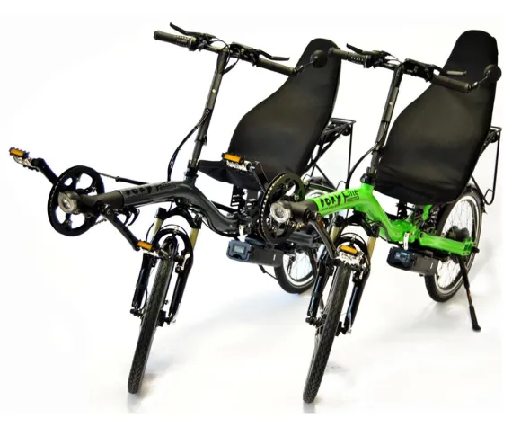 Bild: Toxy E-Liegeräder 2018 serienmässig mit Pinion-Antrieb und 600Wh Akku