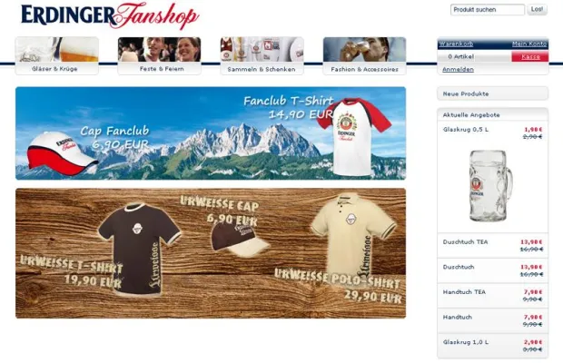 Bild: cwerk lässt den ERDINGER Fanshop in einem neuen Gewand erscheinen