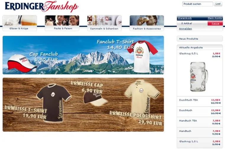 Bild: cwerk lässt den ERDINGER Fanshop in einem neuen Gewand erscheinen