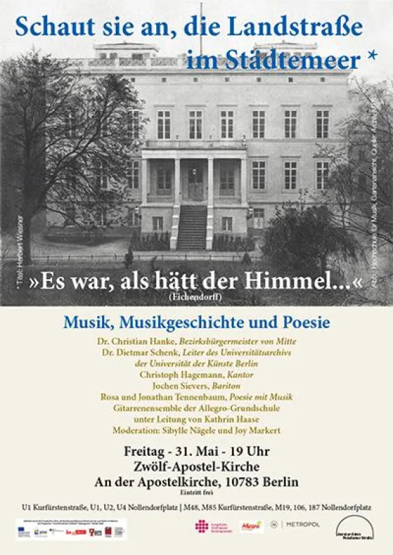 Fr 31.Mai 19h Literatur-Salon Potsdamer Straße