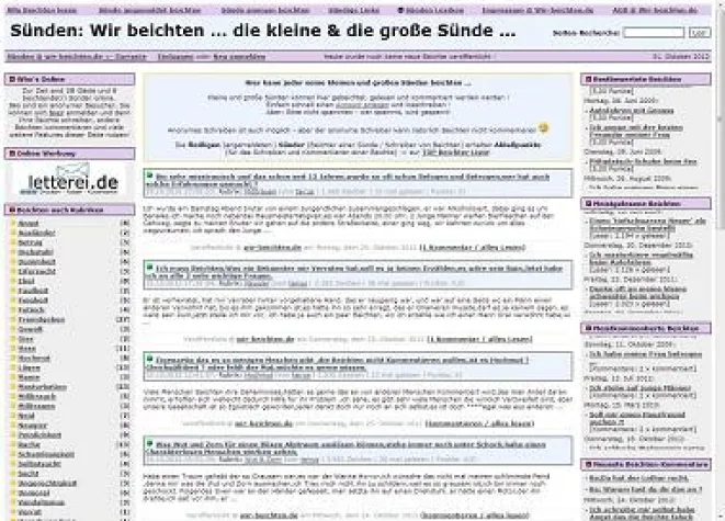 Bild: Beicht Portal Wir-beichten.de nun auch mit User- (Ablaß-) Punkten