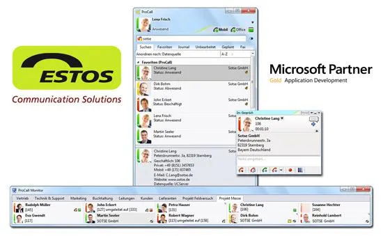 Bild: UC-Softwarehersteller ESTOS ist erneut „Microsoft Gold – Kompetenzpartner Application Development“