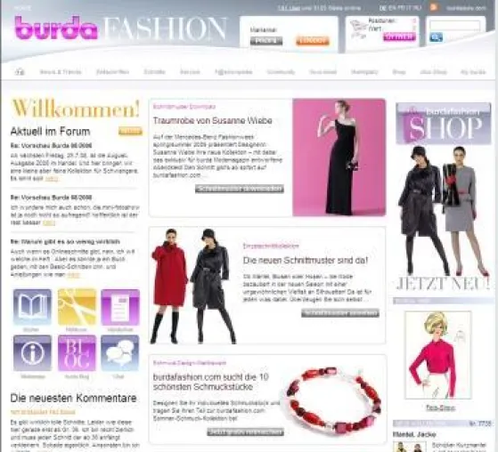 Bild: Über 100.000 registrierte Nutzer auf burdafashion.com