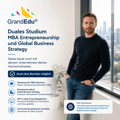 Duales MBA-Studium mit Unternehmenspraxis: Akademischer Master (MBA) mit direktem Praxistransfer Bild: Duales MBA-Studium mit Unternehmenspraxis: Akademischer Master (MBA) mit direktem Praxistransfer