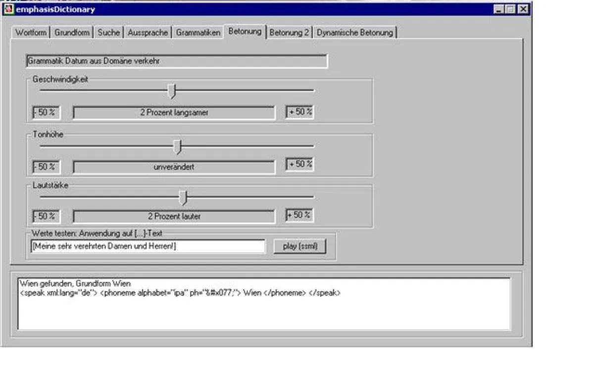 Emphasis Oerfläche für vevolutionär einfaches Optimieren von Computerstimmen