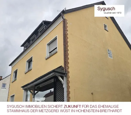 Bild: Sygusch Immobilien sichert Zukunft für das ehemalige Stammhaus der Metzgerei Wüst in Hohenstein-Breithardt! 