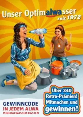 Bild: alwa Mineralwasser feiert 40-jähriges Jubiläum mit Kampagne im Retro-Stil