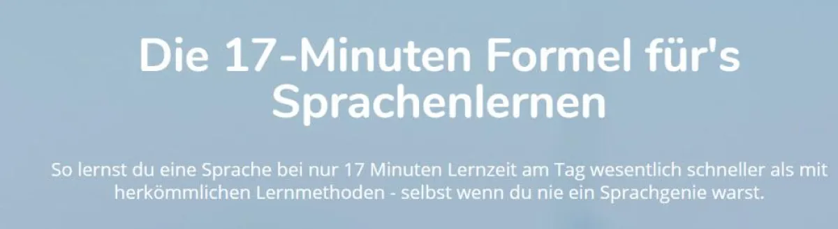 In nur 17 Minuten täglich eine neue Sprache lernen