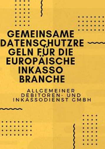 Bild: Gemeinsame Datenschutzregeln für die Europäische Inkasso Branche