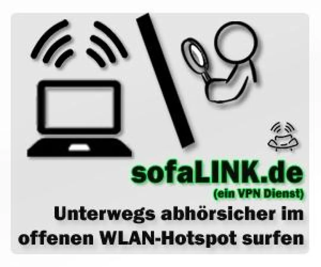 sofalink.de VPN PPTP sicher im WLAN Hotspot