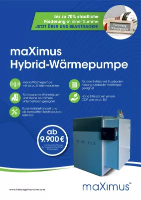 Mit einer Wärmepumpe von bis zu 70 % staatlicher Förderung profitieren und bis 50 % Heizkosten sparen! Bild: Mit einer Wärmepumpe von bis zu 70 % staatlicher Förderung profitieren und bis 50 % Heizkosten sparen!