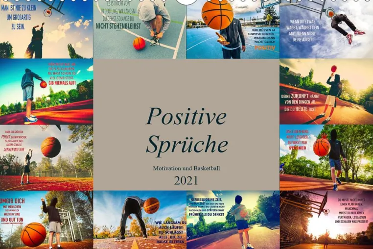 Bild: Positive Sprüche - Motivation und Basketball