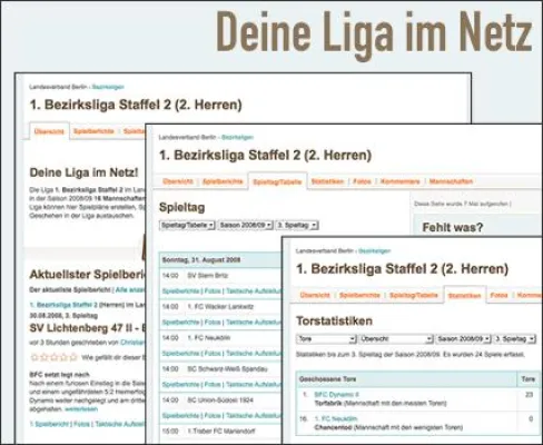 Bild: Online-Ligaverwaltung nach dem Wikipedia-Prinzip für Fußball-Amateurligen