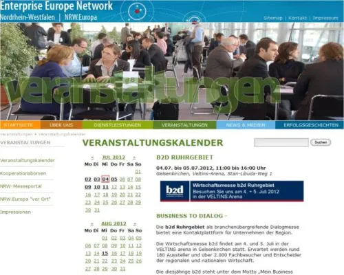 Bild: b2d-Dialogmesse Ruhrgebiet - ZENIT GmbH und NRW.BANK präsentieren das Enterprise Europe Network vor Ort