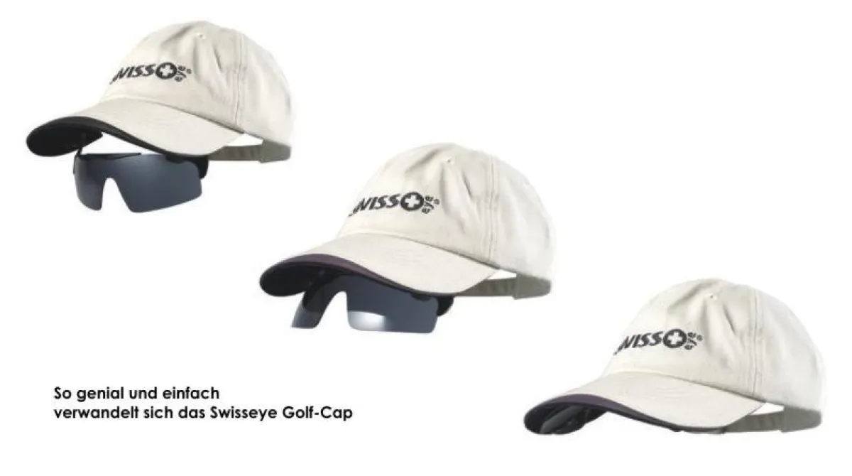 Swisseye Golf Cap mit integrierter Sonnenbrille by dublisGolf. Einfach genial!