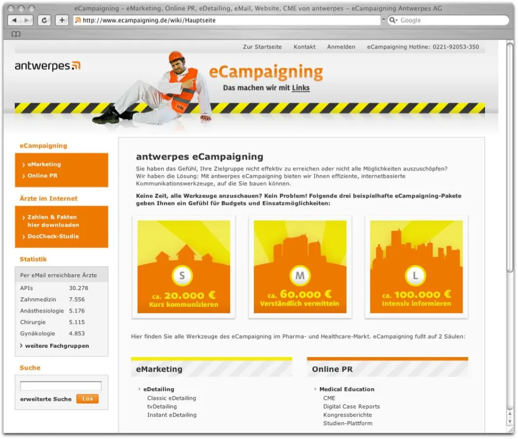 Screenshot www.eCampaigning.de