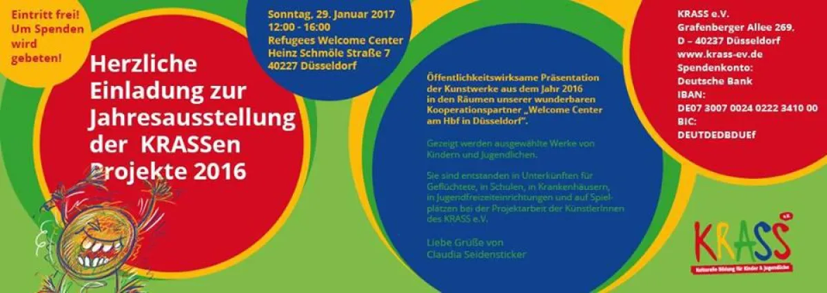 Einladung zur Eröffnung der Ausstellung von KRASS