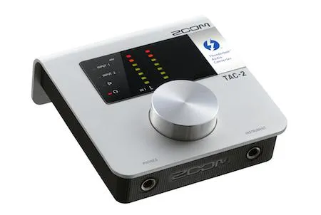 Bild: Weltweit erstes Consumer-Audio-Interface mit Thunderbolt-Schnittstelle: Zoom TAC-2 bietet niedrigste Latenzen