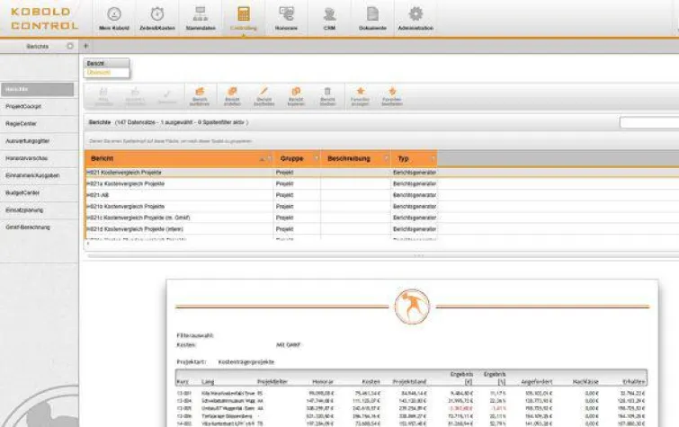 Bild: Jetzt über 100 Auswertungen in KOBOLD CONTROL