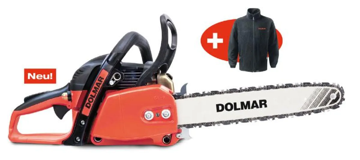 Dolmar Herbstzeit 2011: Eine günstige Gelegenheit, die neue PS-32 C zu erwerben – eine Fleece-Jacke gibt es gratis dazu.