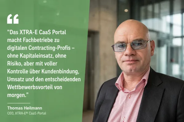Bild: XTRA-E® erweitert Portfolio: PV-Contracting für Gewerbe jetzt auch über CaaS Portal für Installateure