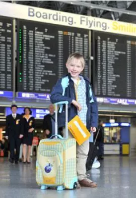 Bild: Hänschen klein, kommt allein, in den großen Flieger rein