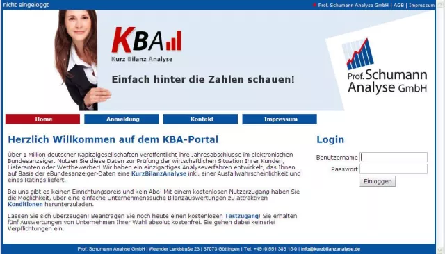 Bild: Internet-Portal zur Kurzbilanzanalyse online - Download von eBundesanzeiger-Bilanzen mit Rating