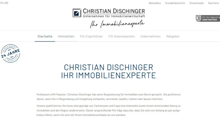 Bild: Christian Dischinger Immobilien - Ihr erfahrener Immobilienmakler in Regensburg
