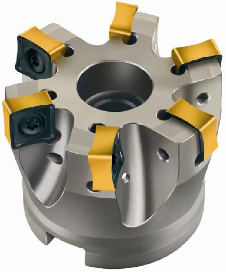 Die neuen Planfräser für die Gussbearbeitung von WALTER eignen sich besonders für große Schnitttiefen und ungünstige Werkstückaufspannungen: Der F4047 verfügt über Plattensitze mit 75 Grad, der F4048 