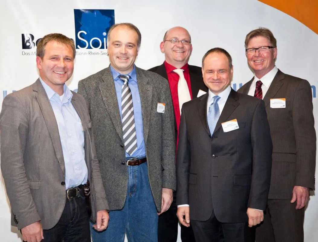 Podiumsgäste und Vorstand BonnSoir am 01.02.11 im Fraunhofer Institut FKIE