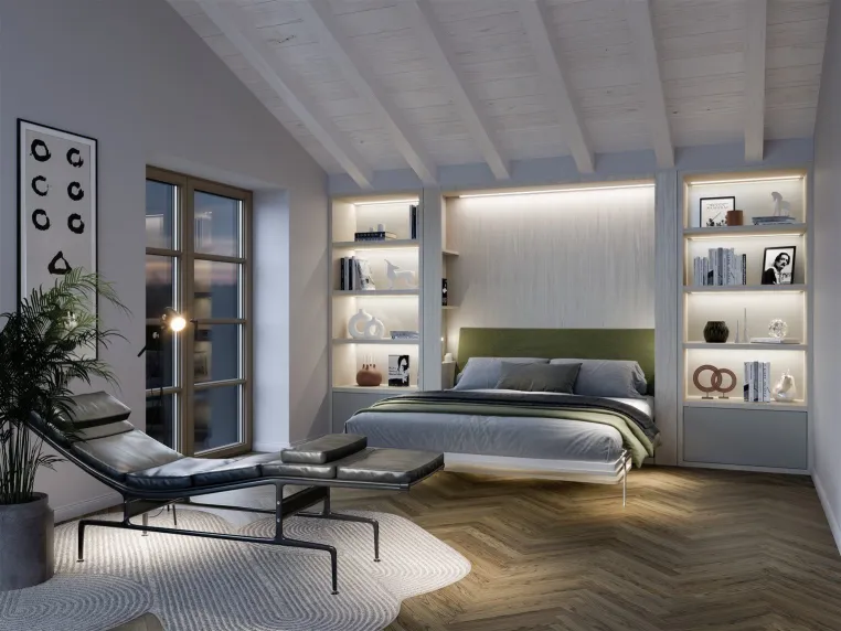 Bild: Wallbed Italia: Wenn der Schreibtisch Platz für das Bett macht