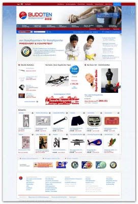 Bild: Wesentlich benutzerfreundlicher - Die neue Online Shop von Budoten Kampfsportartikel Versand