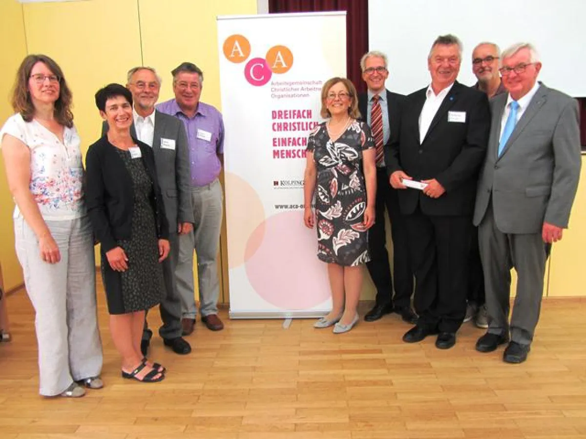 I. Stippler (Mitte), Vorstandsvorsitzende der AOK Bayern, zu Gast bei der ACA Schwaben