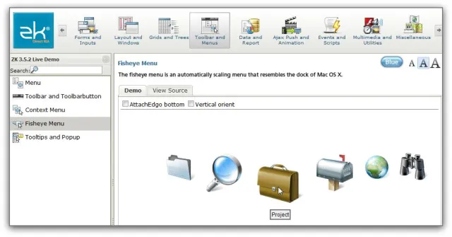 Bild: Centigrade Icons verschönern ZK-basierte Rich Internet Application
