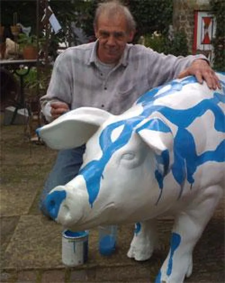 Die blaue Sau - Illusionsmaler Andreas Berger schafft Unikate