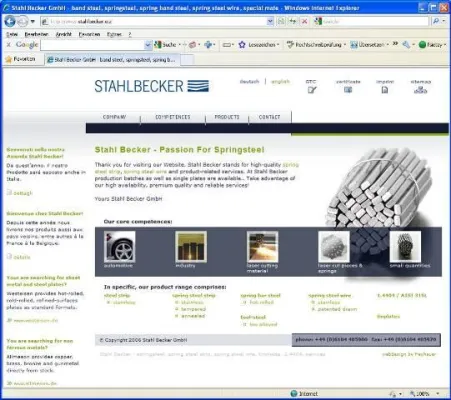 Bild: Stahl Becker Goes International – Mit stahlbecker.eu nun auch auf englisch vertreten