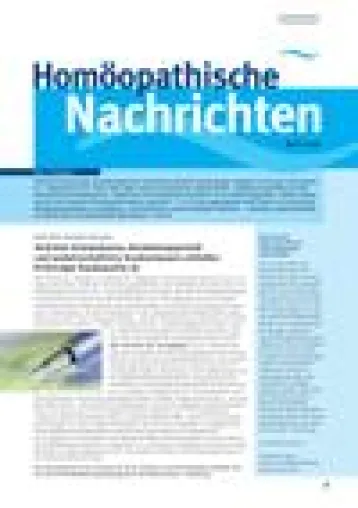 Neu: Der Newsletter Homöopathische Nachrichten vom April Bild: Neu: Der Newsletter Homöopathische Nachrichten vom April